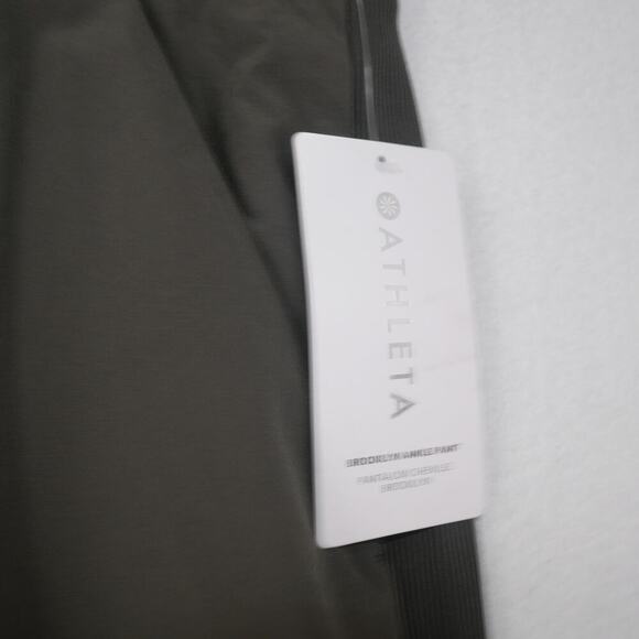 NEW Athleta Brooklyn Textured Ankle Pants Forest Green Women's Plus Size 26 - Picture 4 of 9